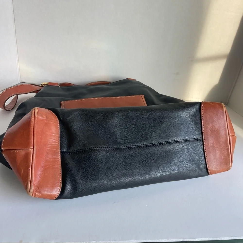 CEDARS Shoulder Tote Bag Purse Black/Brown Lined In Leather European Designer. - Picture 15 of 15